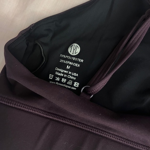 Til You Collapse Link Up Sports Bra - Plum - Medium - Picture 2 of 3